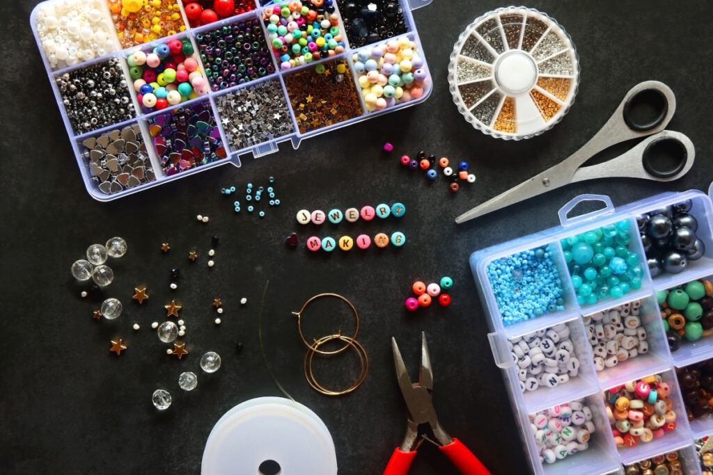 beads and jewelry making tools